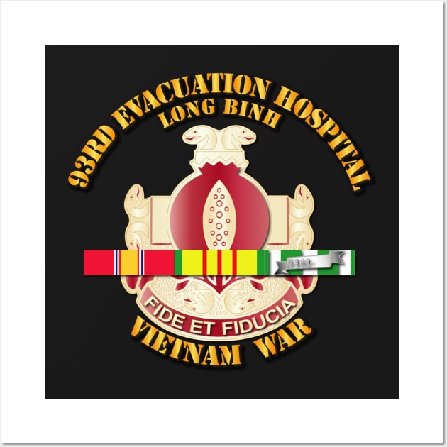 93rd Evacuation Hospital - Vietnam War w SVC Ribbons Wall Art by twix123844